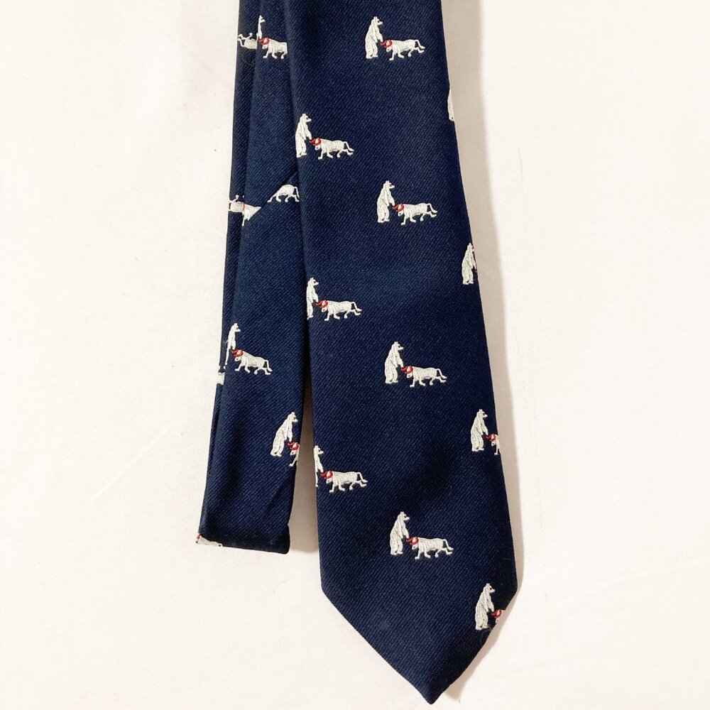 Vintage WM Taylor New York Stock Exchange Necktie 70s Bull & Bear Print 56" x 3"